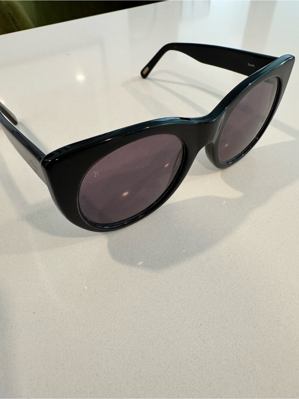 RAEN Black Round Sunglasses with Dark Smoke Lenses